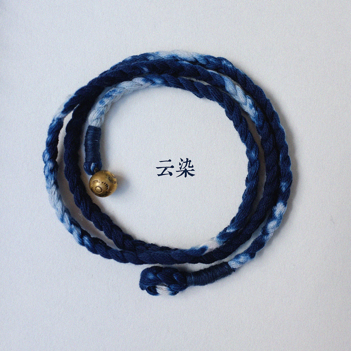 Original Blue Dyed Bracelet Chinese Retro INDIGO Tie-Dye Bracelet Multi-Turn Three-Strand Braided Couple Bracelet