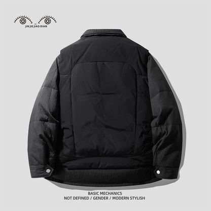 Two-Piece White Duck Down Jacket – Designer Split-Style Winter Coat (Unisex)