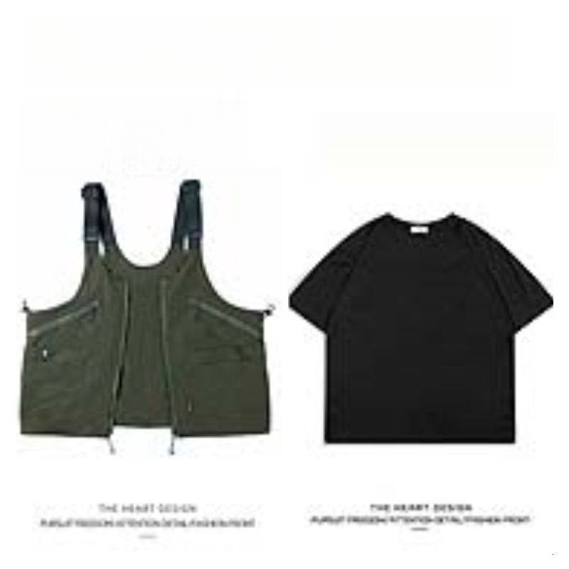 Unisex American Retro Multi-Pocket Vest – Functional Workwear with Convertible Backpack Design