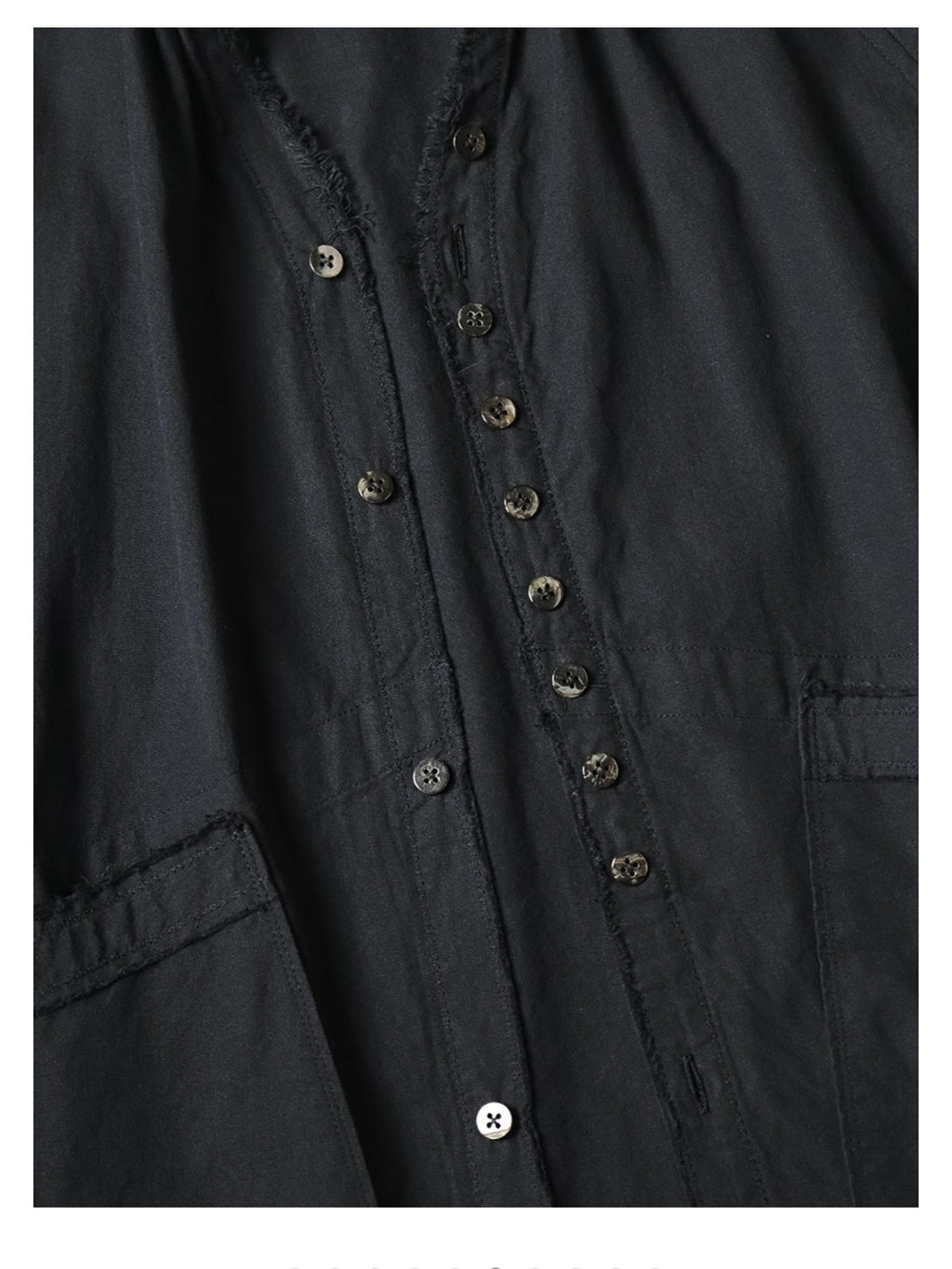 25AW Kapital Kazuhiro Hirata Cotton-Linen Shirt – Double Pocket, Irregular Button, Loose Japanese Streetwear