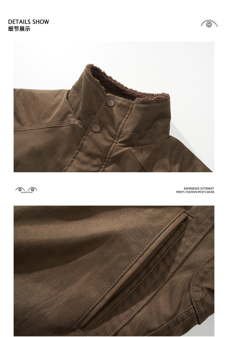 Detroit Heavyweight Lamb-Wool Workwear Jacket – Insulated Cotton Coat (Unisex)