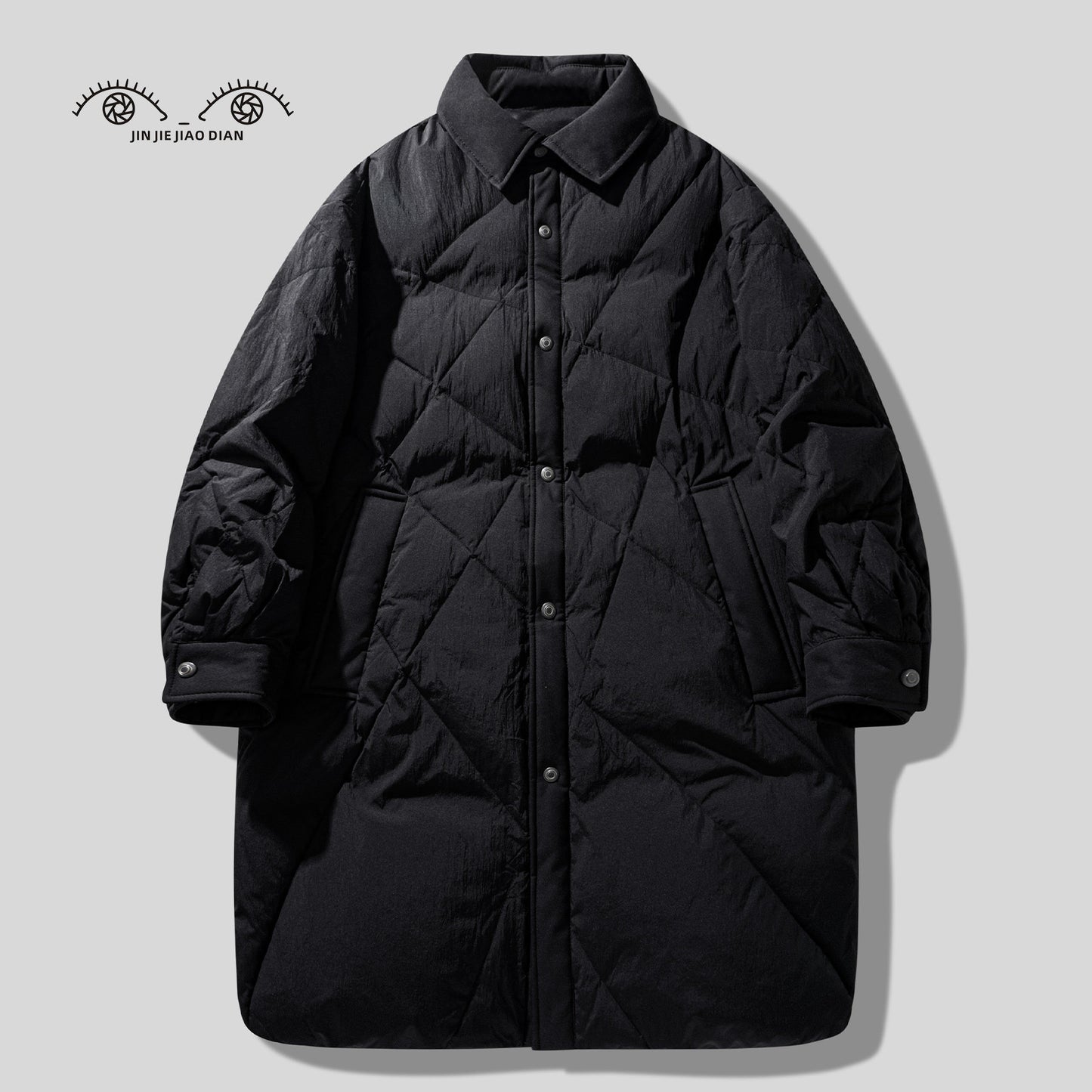 Belgium High-End 85% Duck Down Mid-Length Jacket - Mature Style Winter Coat (Men)