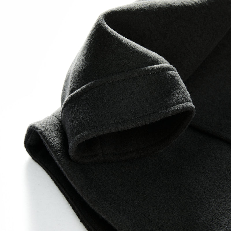 Korean Minimalist Workwear Jacket – Thickened 53% Sheep Wool, Turn-Down Collar for Autumn/Winter