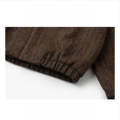 Japanese Style Wool Blend Coat - Vintage Turn-Down Collar Jacket (Unisex)