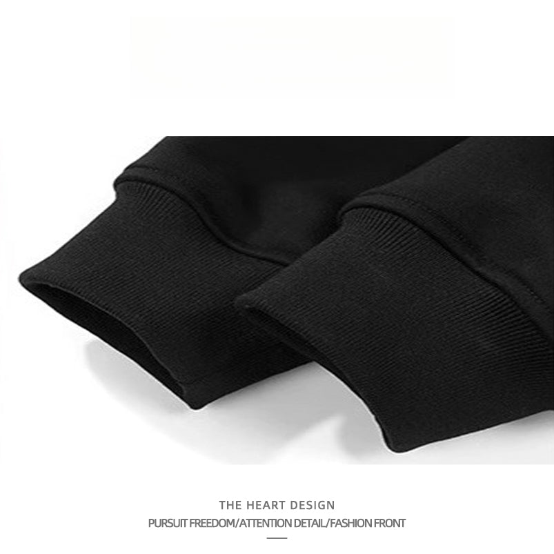 High-Neck Hooded Sweatshirt – Autumn/Winter Loose “Two-Piece” Layered Cape Jacket for Men