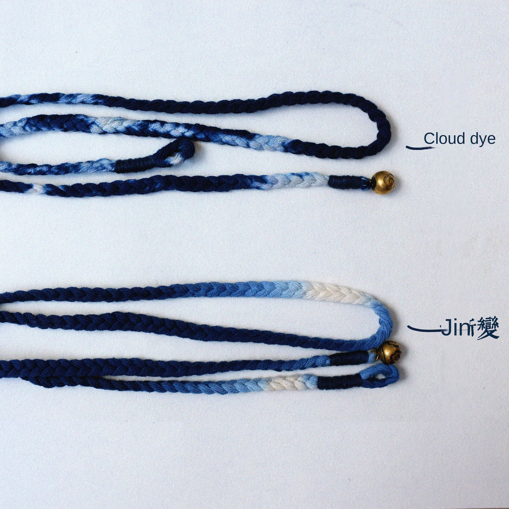 Original Blue Dyed Bracelet Chinese Retro INDIGO Tie-Dye Bracelet Multi-Turn Three-Strand Braided Couple Bracelet