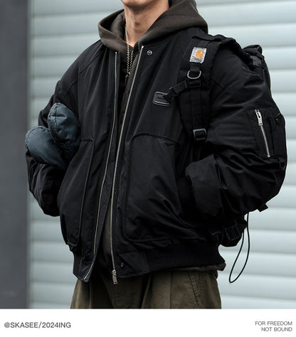 Men's American Trendy Flight Jacket - 90% White Duck Down Warm Workwear Coat