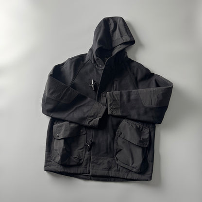 Japanese Retro Plaid Wool Hooded Coat - Thickened Warm Winter Jacket