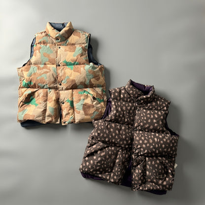 Men's Reversible 90% White Duck Down Camouflage Vest