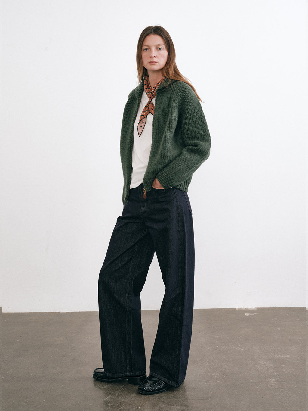 Shyshy Hand-Playing Knitting Needle-Sense Loom Retro Peter Pan Collar Four-Color 100% Wool Thick Stick Sweater Cardigan