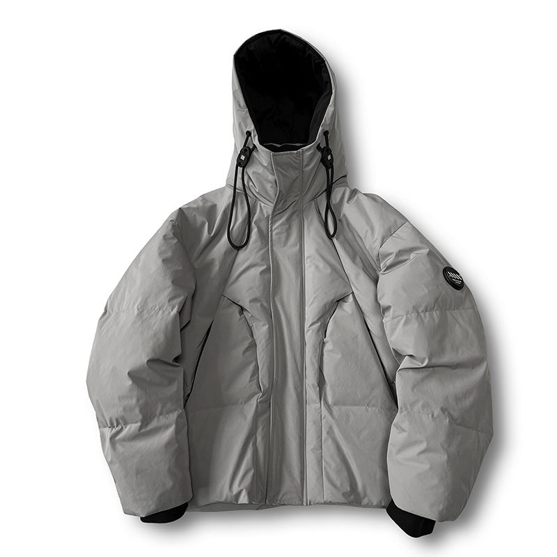 Cleanfit Deconstructed Patchwork Design Down Jacket for Men Winter Couples Outdoor Windproof Workwear 90 White Duck Down Coat