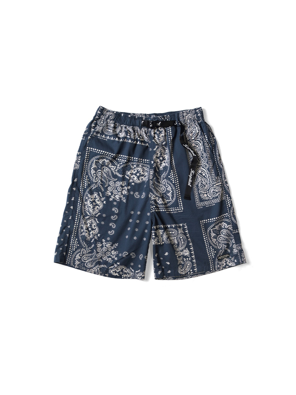 Japanese Style Casual Paisley Print Adjustable Elastic Loose Shorts