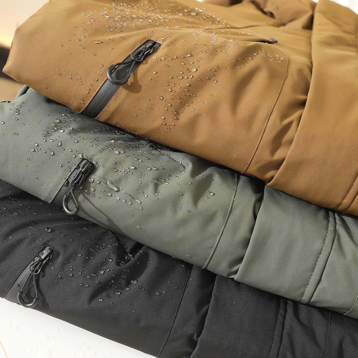 Men's Plus Size Euro-American Style Winter Jacket - Windproof Waterproof Hooded Thickened Cotton Coat