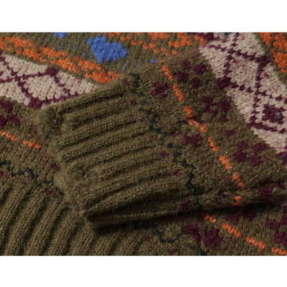 Fairland Henley-Collar Wool Blend Pullover – Heavy Vintage Knit (Unisex)