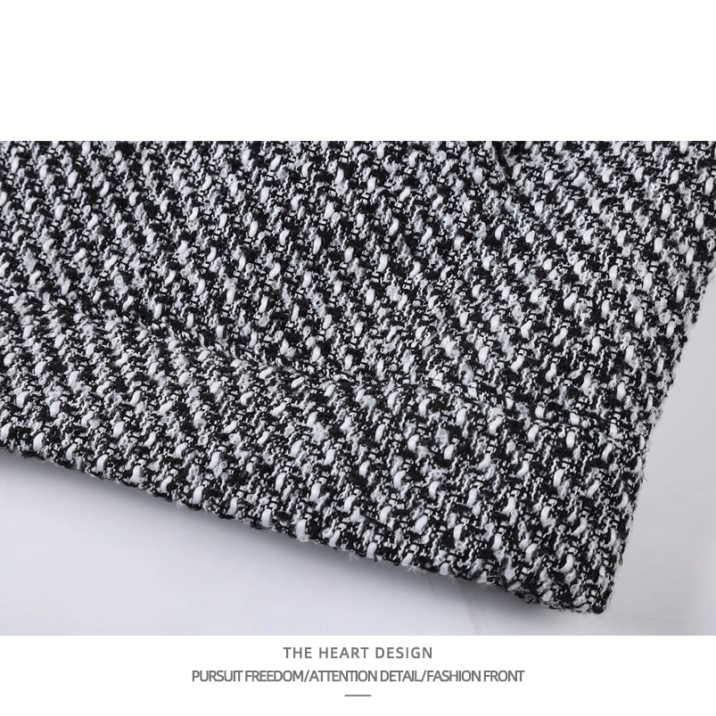 High Street Trendy Brand Little Chanel Style Hooded Sweatshirt Unisex Jacket Spring Autumn Knitted Casual Stylish Versatile Pocket Top