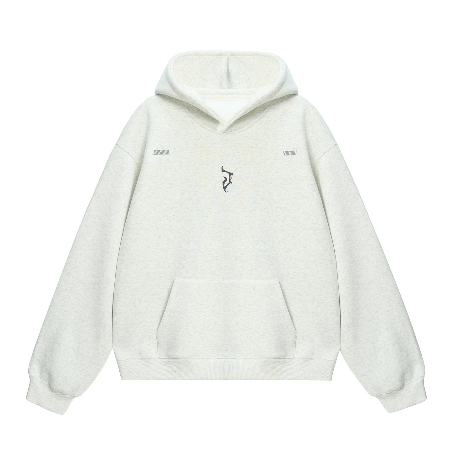 “J” Gothic Letter Hoodie – American High-Street Heavyweight Sweater