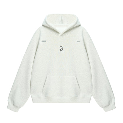 “J” Gothic Letter Hoodie – American High-Street Heavyweight Sweater