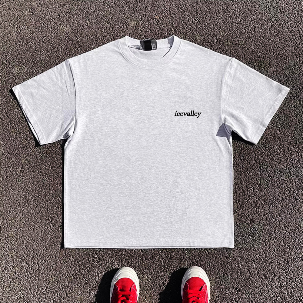 Heavyweight 255G! Day and Night Alternate Oversize West Coast Short Sleeve Couple's Outfit for Men and Women