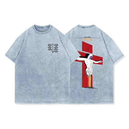Evangelion Lilith T-Shirt - Washed Vintage Anime Cotton Tee (Unisex)