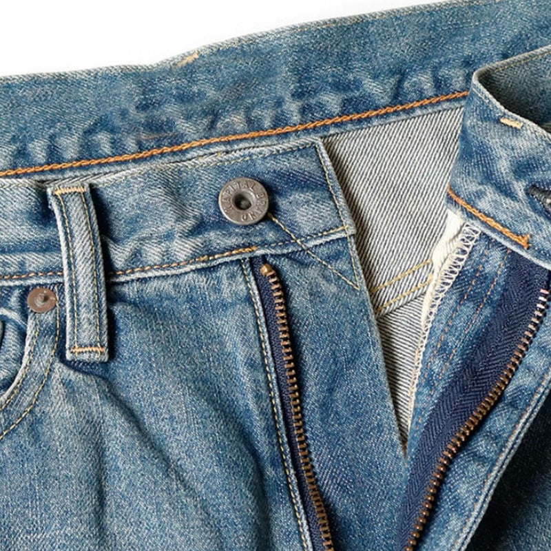 Japanese Retro Washed Denim Shorts – Gemstone Stud Detail Casual Streetwear