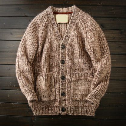 X06 Heavy all wool! Italian single foreign trade tail goods high-end men's autumn and winter knitted cardigan thickened sweater coat