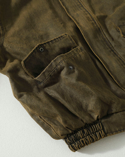 Washed Windproof Workwear Jacket – Vintage Loose Unisex