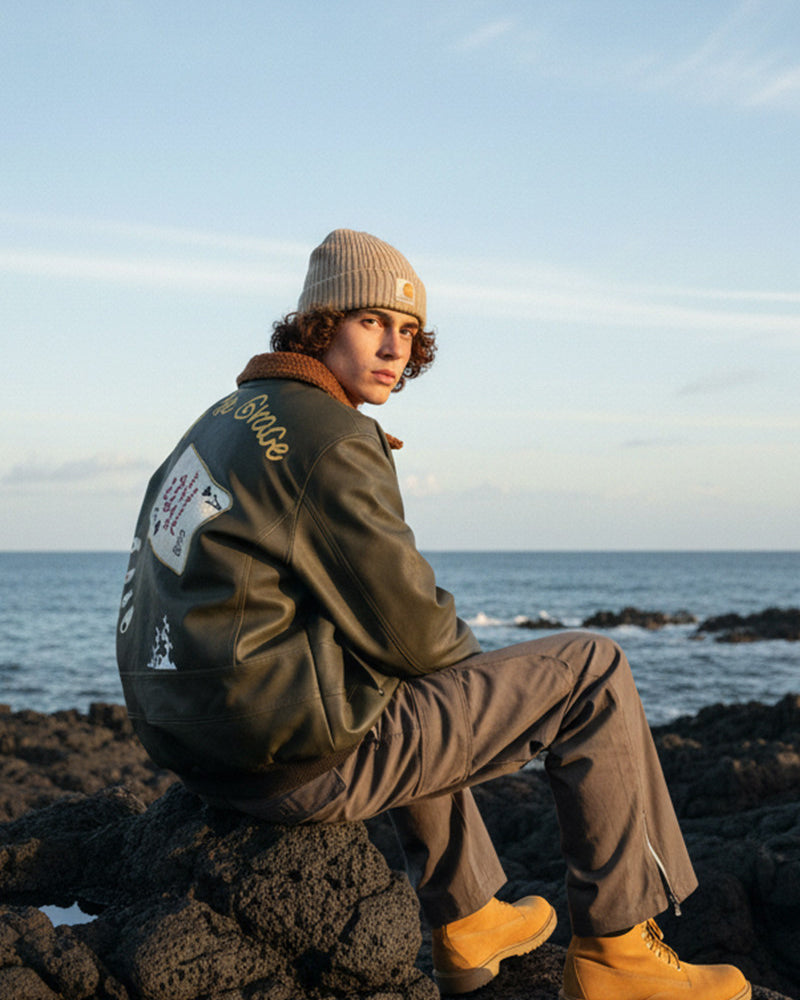 American Vintage Embroidery Cotton Jacket – Lambswool Men – Japanese vintage | yamalin clothes | Yamalinclothes