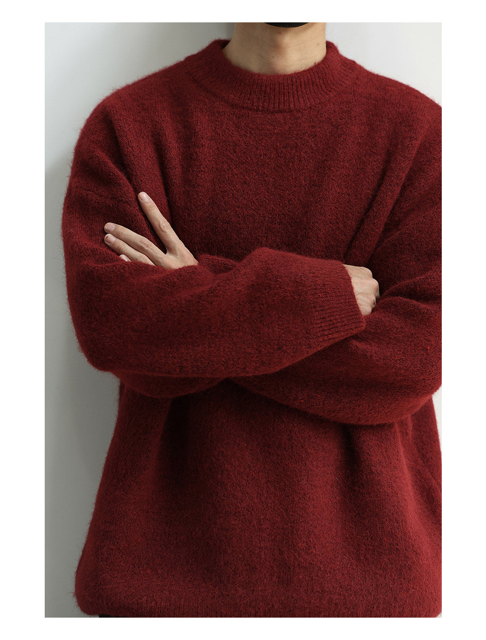 Wool Crew Neck Pullover Sweater – Japanese Warm Loose Unisex