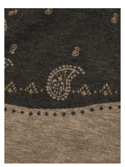 Hooded Knit Sweater – Paisley & Color Block