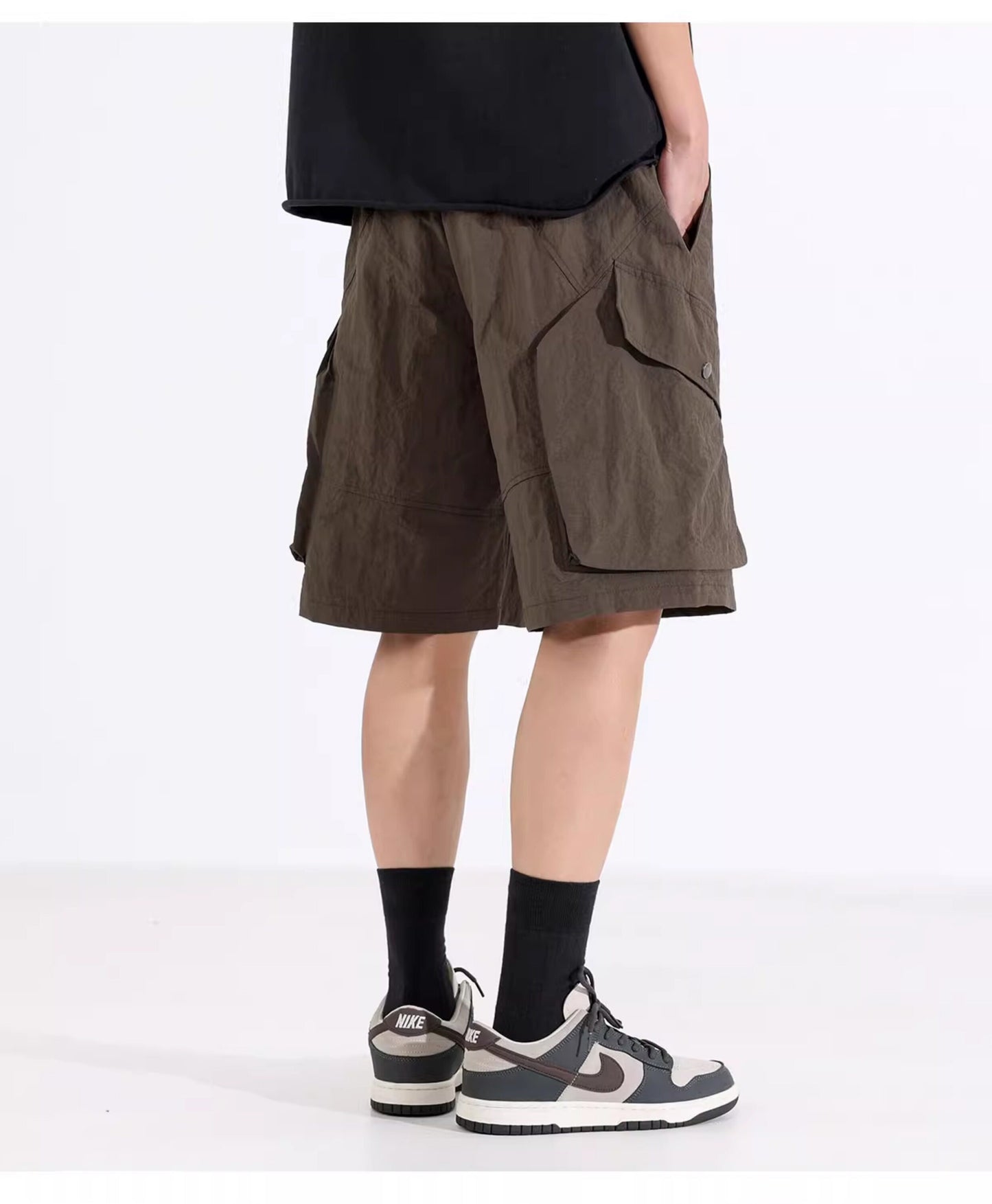 Quick-drying cargo paratrousers, sports shorts, men's summer new style, thin, loose, wide-leg casual mid-length pants | Japanese vintage | yamalin clothes | Yamalinclothes
