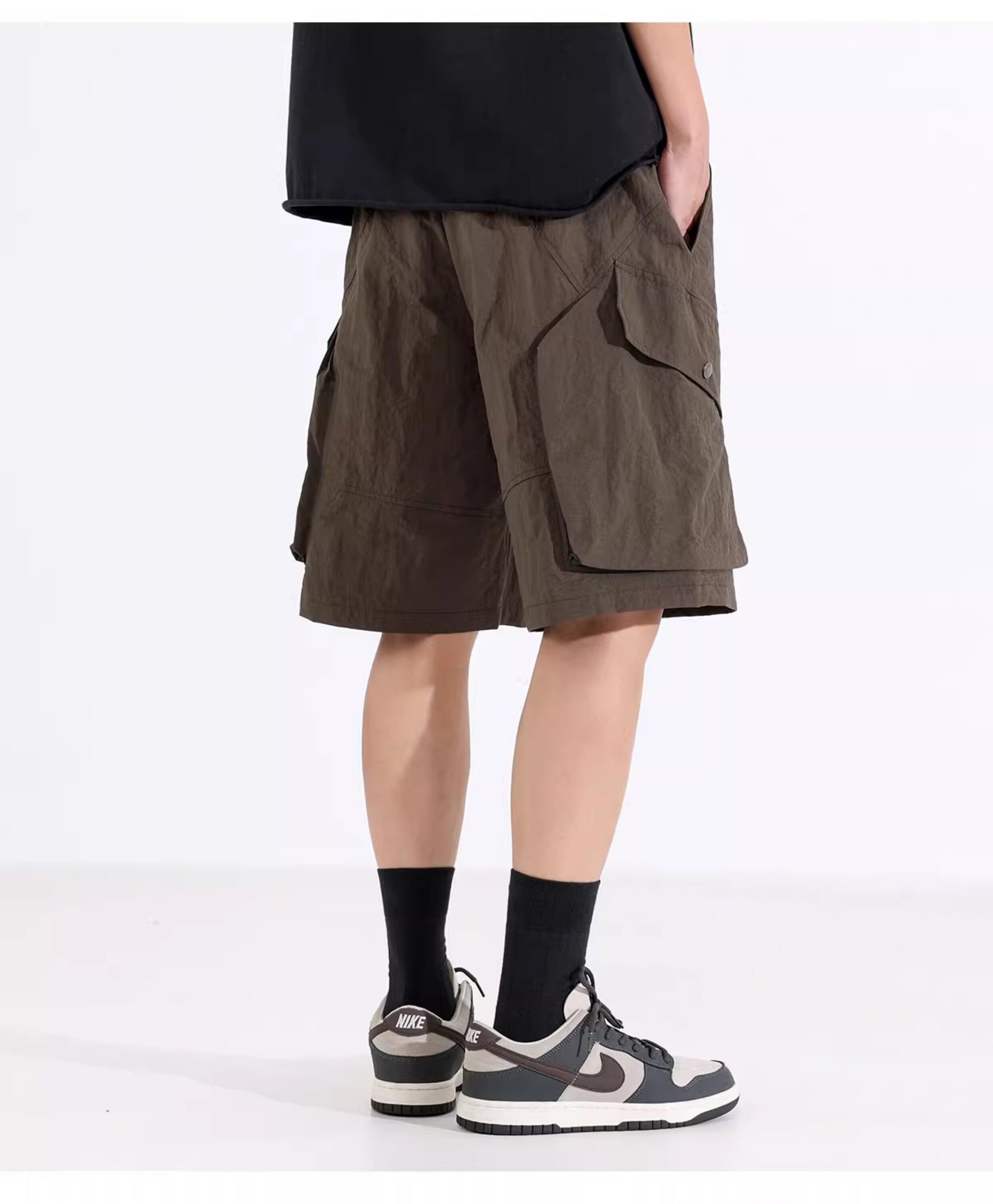 Quick-drying cargo paratrousers, sports shorts, men's summer new style, thin, loose, wide-leg casual mid-length pants | Japanese vintage | yamalin clothes | Yamalinclothes