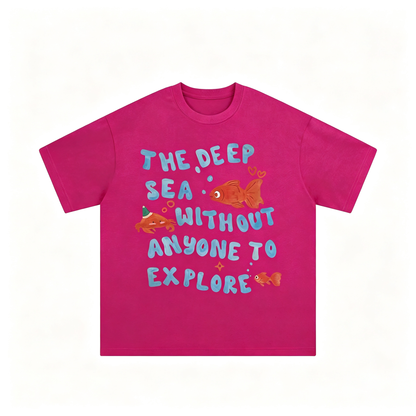 Alphabet Cartoon Print Loose T-Shirt – Vintage Unisex Casual Streetwear – Japanese vintage | yamalin clothes | Yamalinclothes