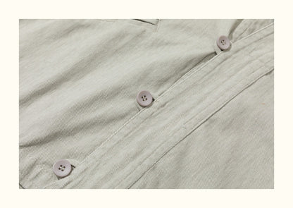 American Vintage Cotton Robe Jacket – Men's Loose Solid Casual Coat