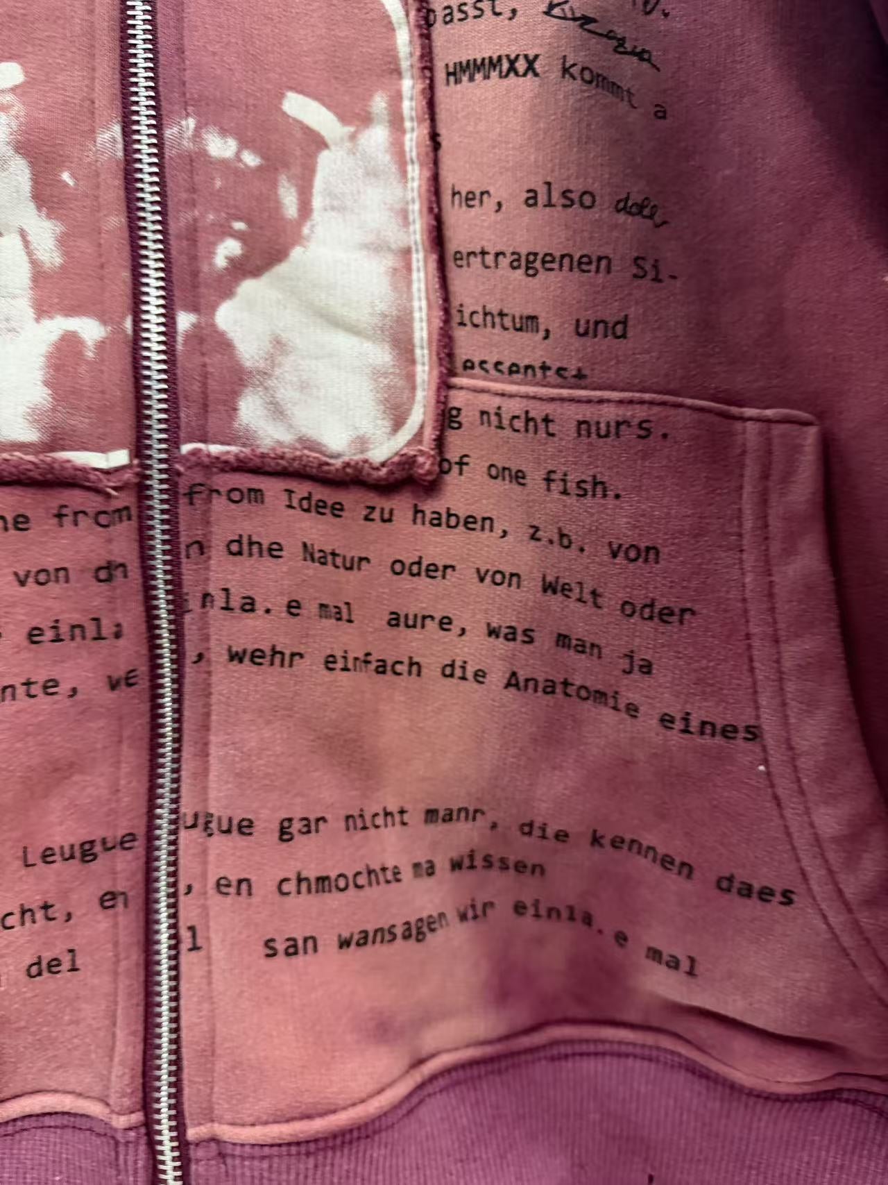 Washed Distressed Zip-Up Hoodie – Men's Oversized Casual Sweatshirt Jacket