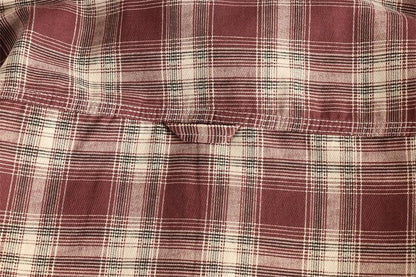 Japanese Plaid Workwear Shirt – Men's Washed Cotton Large Pocket Long-Sleeve