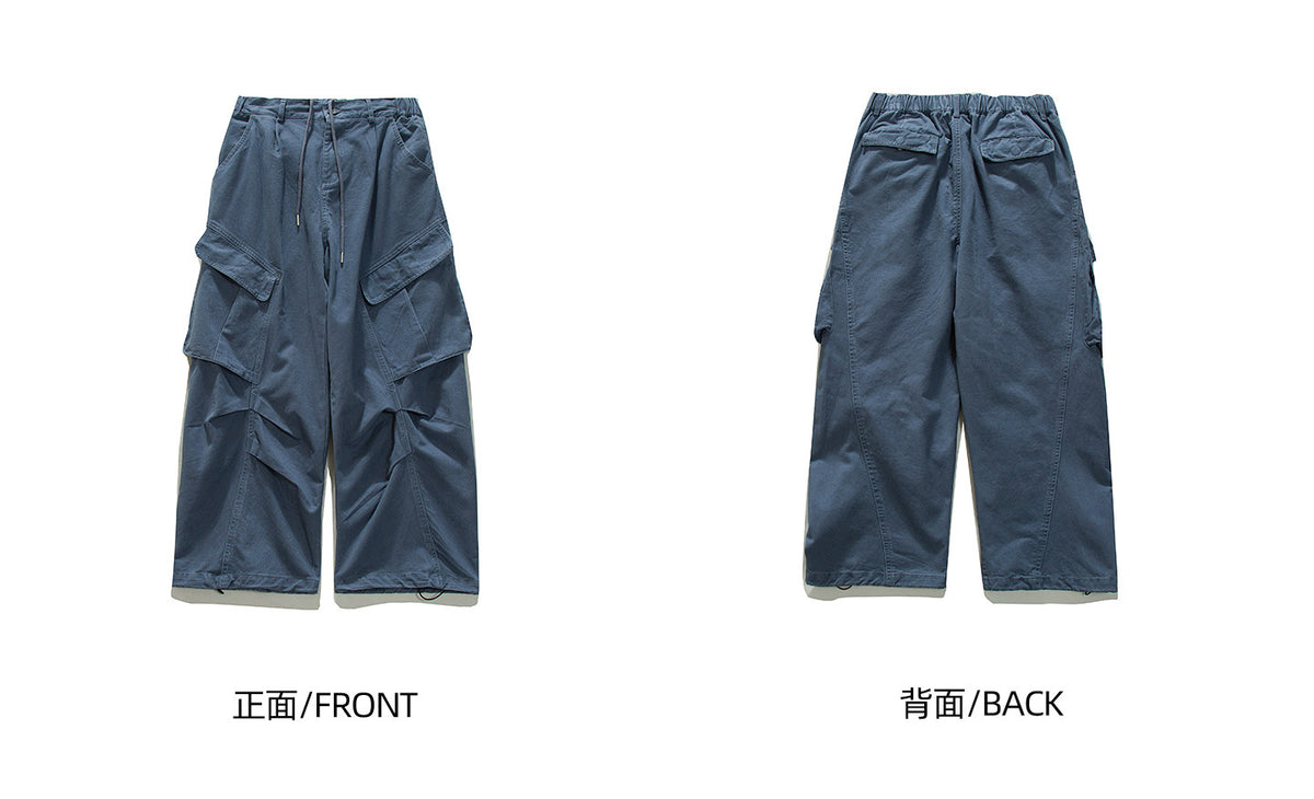 Cotton Cargo Pants – Angled Pockets & Wide Leg | Yamalinclothes