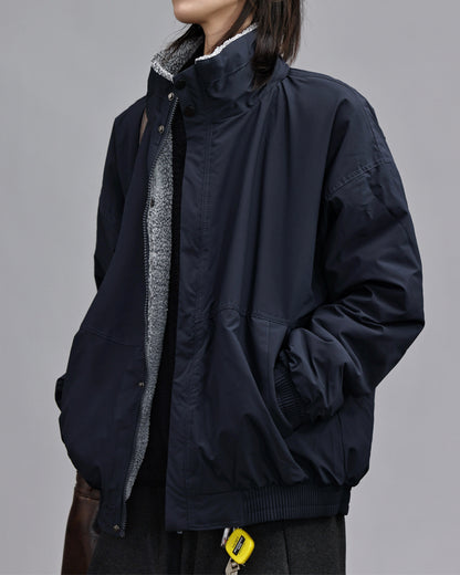 American Oversized Fleece Stand Collar Cotton Jacket – Unisex Workwear Winter Coat – Japanese vintage | yamalin clothes | Yamalinclothes