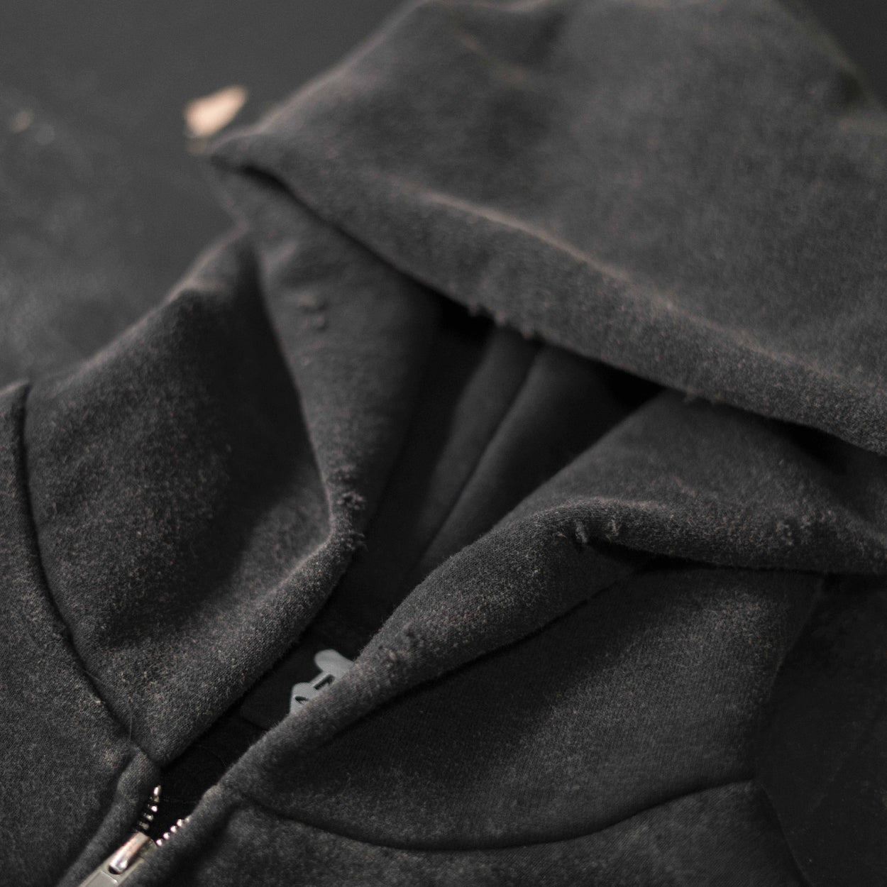 Washed Distressed Cropped Hoodie – Oversized Hip Hop Streetwear Sweatshirt