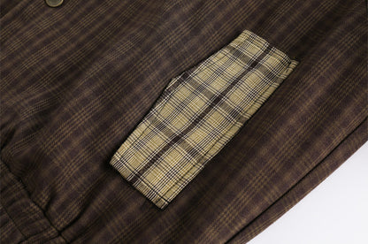 Big grid small grid Patchwork Men's Spring 2025 New Jacket | Japanese vintage | yamalin clothes | Yamalinclothes
