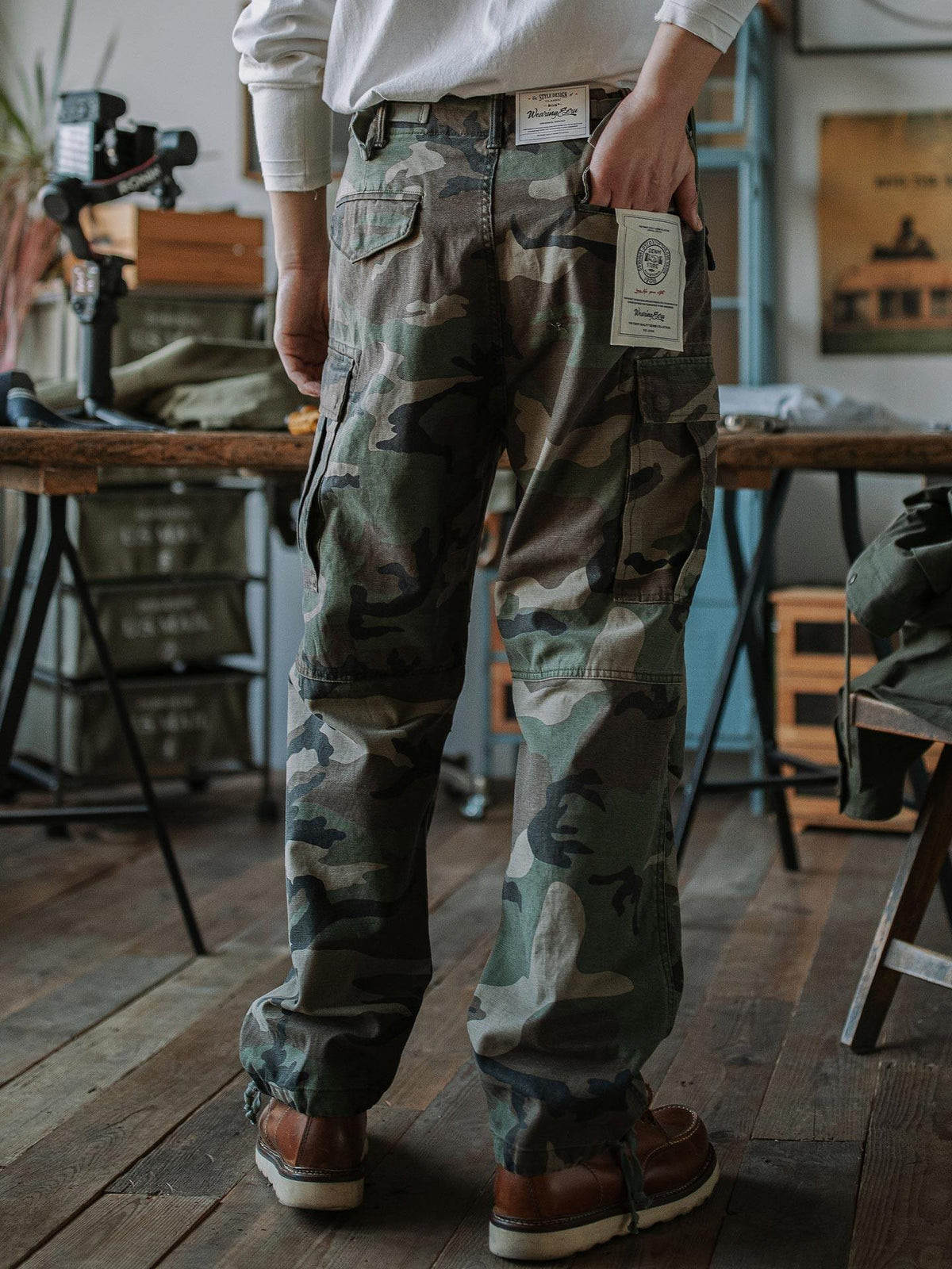 Indigo Washed Tactical Cargo Pants – American Retro Military Pocket Unisex – Pants | japanese streetwear | vintage workwear | unisex | Yamalinclothes
