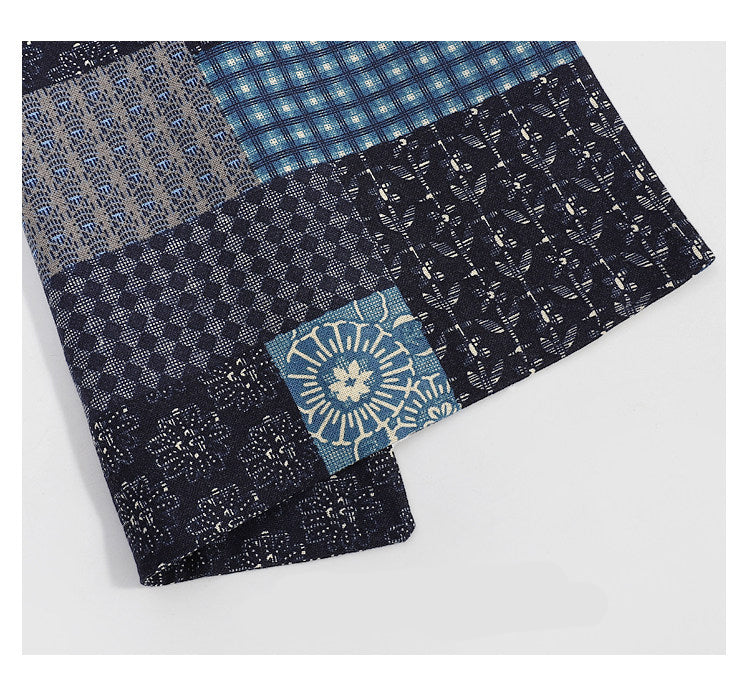 Ethnic Paisley Cotton Scarf – Vintage Patchwork Print Unisex Autumn Winter Wrap