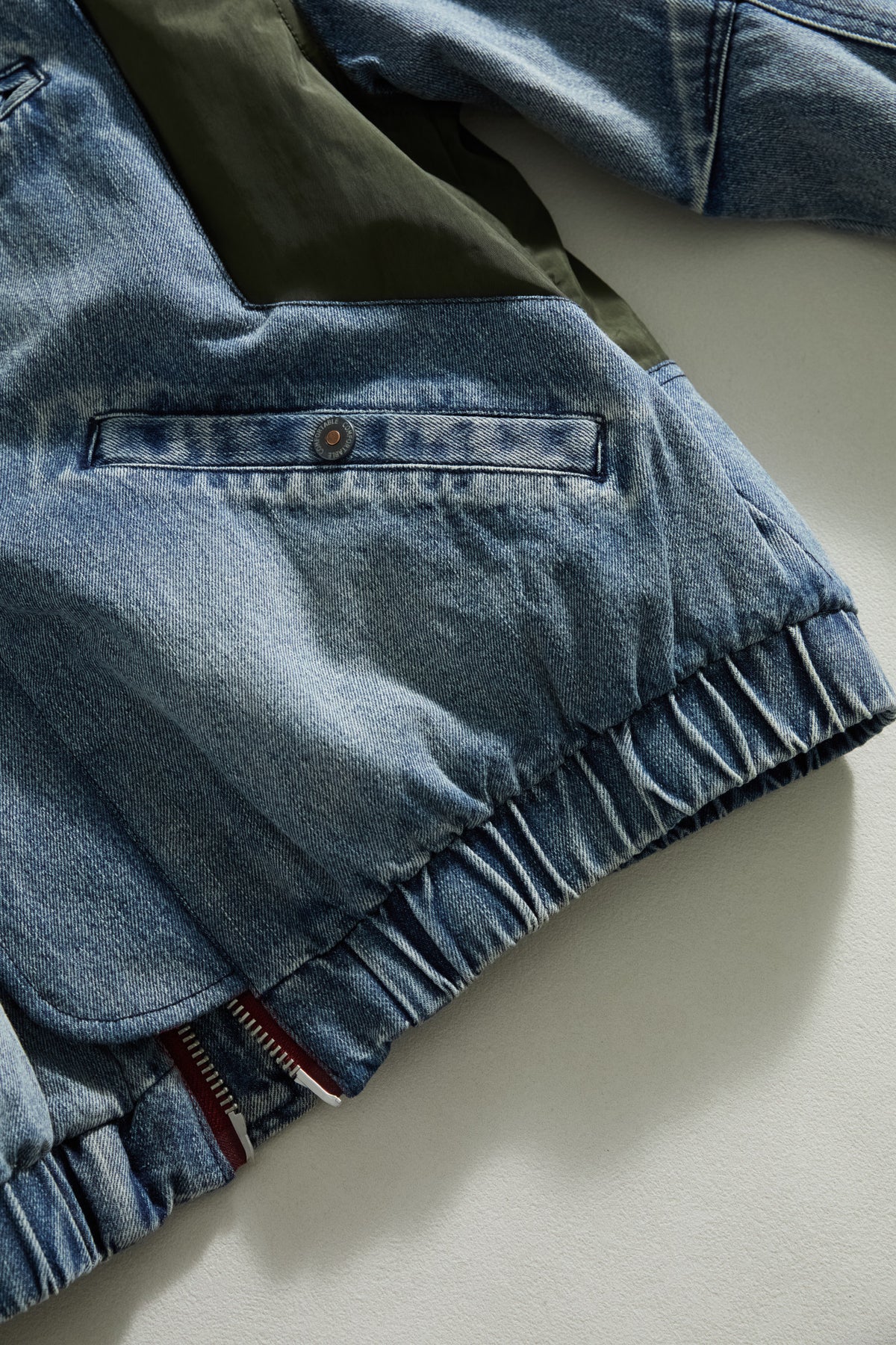 Heavyweight Washed Deconstructed Down Denim Jacket – Oversized Unisex