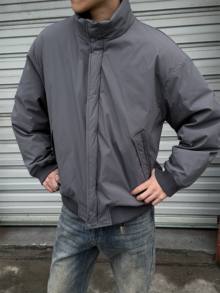 Duck Down Jacket – Stand Collar & Ribbed Hem | Yamalinclothes