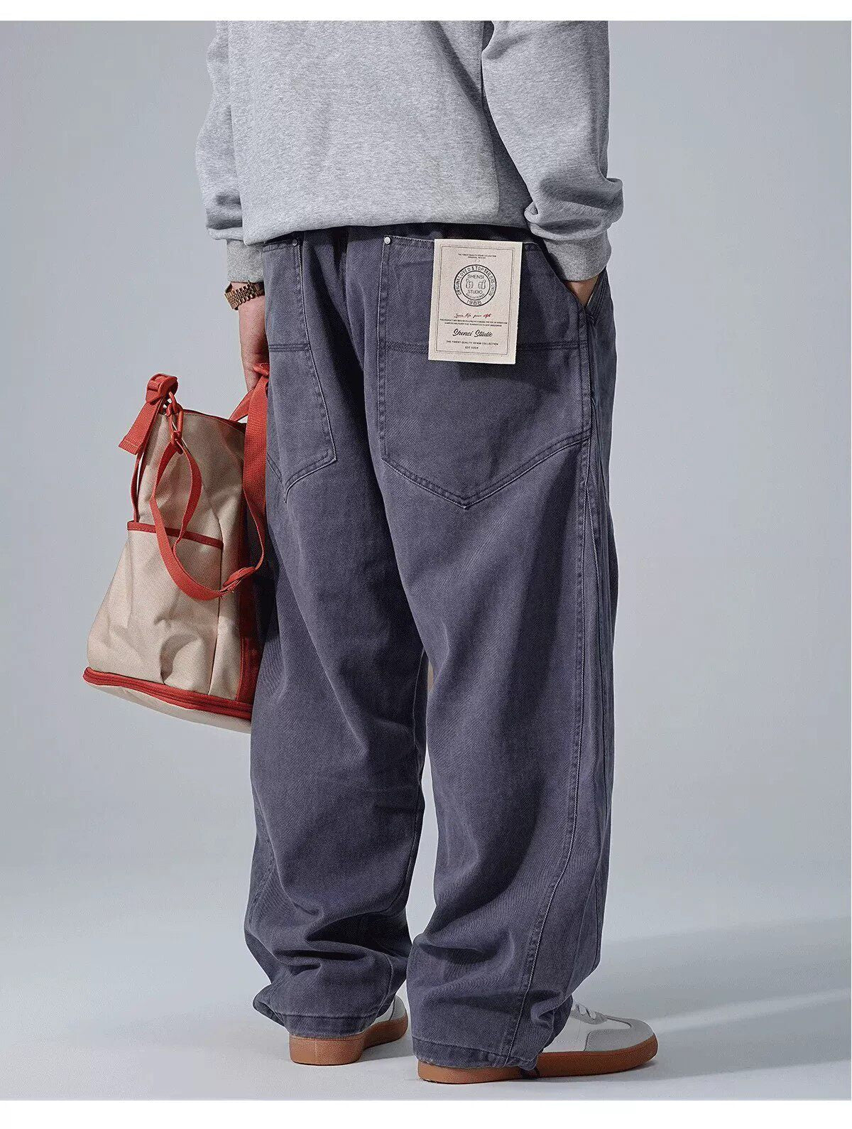 Cotton Baggy Pants – Drawstring Waist & Relaxed Leg
