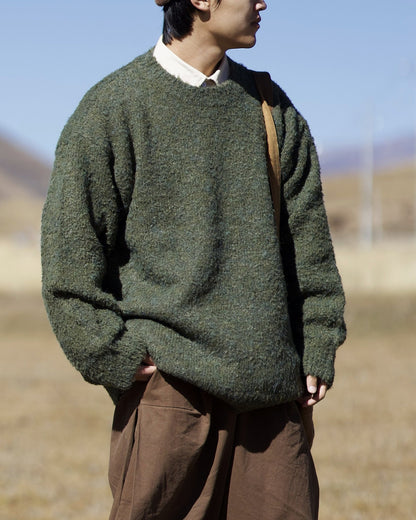 Retro Lazy Wool Knit Pullover – Loose Unisex Sweater – Japanese vintage | yamalin clothes | Yamalinclothes