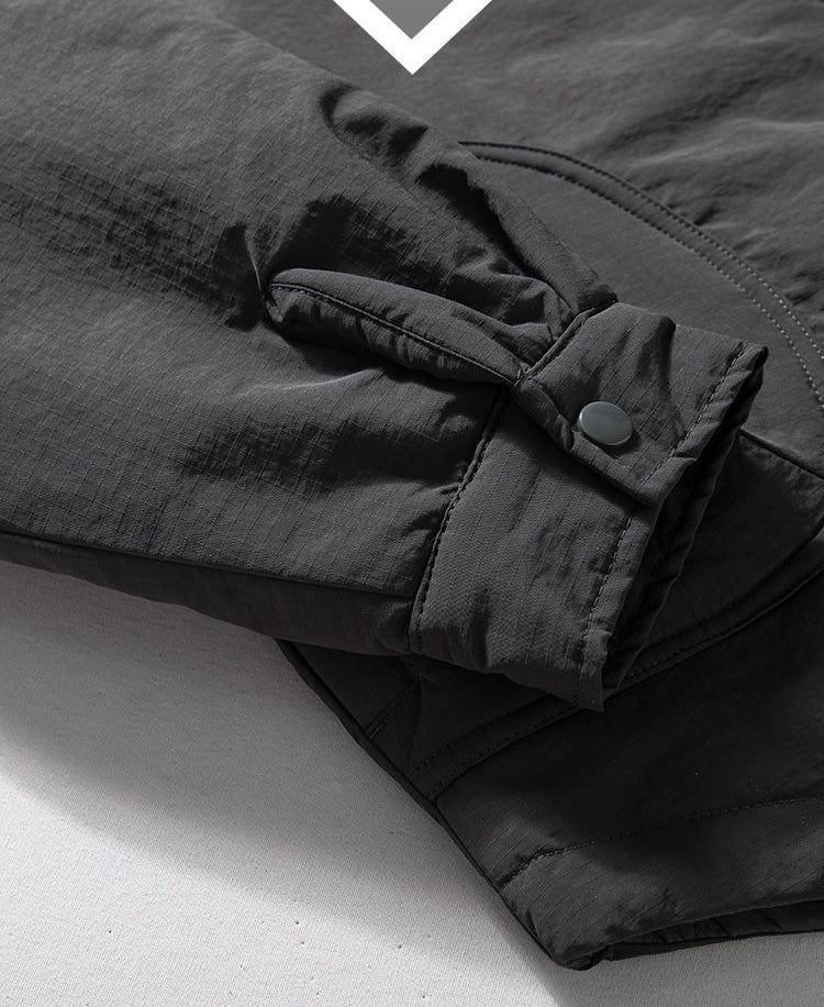Quilted Lapel Jacket – Windproof Waterproof Oversized Unisex Cotton Padded Coat