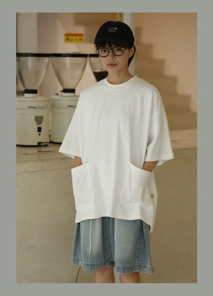 Japanese-style large wide short sleeve tee bat sleeve | Japanese vintage | yamalin clothes | Yamalinclothes
