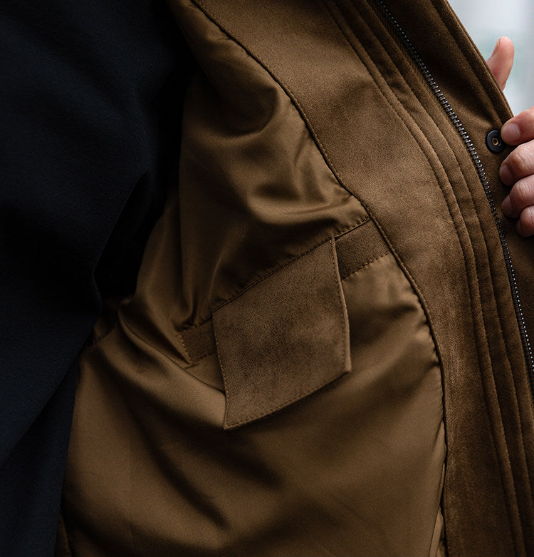 Suede Harrington Jacket – American Vintage Oversized Unisex – Japanese vintage | fall outfits 2026 | fall winter outfits | classy winter outfits | lazy comfy outfits | japanese streetwear | vintage workwear | yamalin clothes | Yamalinclothes
