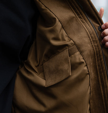 Suede Harrington Jacket – American Vintage Oversized Unisex – Japanese vintage | fall outfits 2026 | fall winter outfits | classy winter outfits | lazy comfy outfits | japanese streetwear | vintage workwear | yamalin clothes | Yamalinclothes