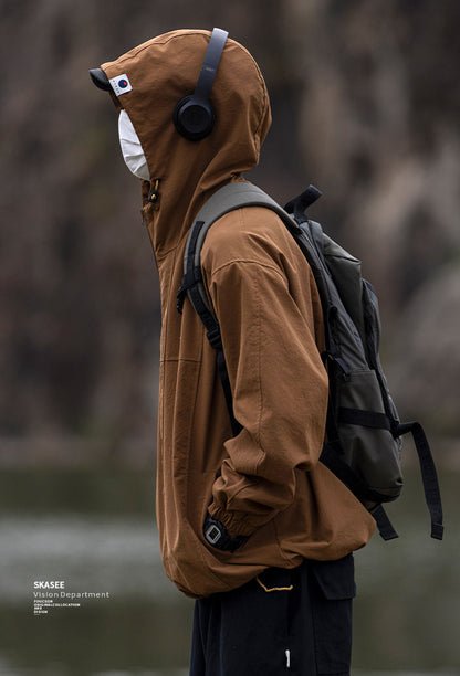 Waterproof Hooded Outdoor Workwear Jacket – Mountain Oversized Unisex